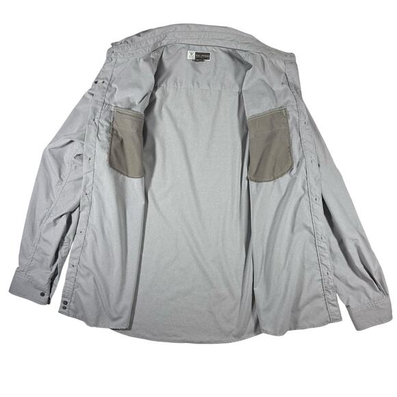 ExOfficio Insect Shield Shirt Mens XL Gray Long Sleeve Hiking Travel UPF 30 - Picture 2 of 8